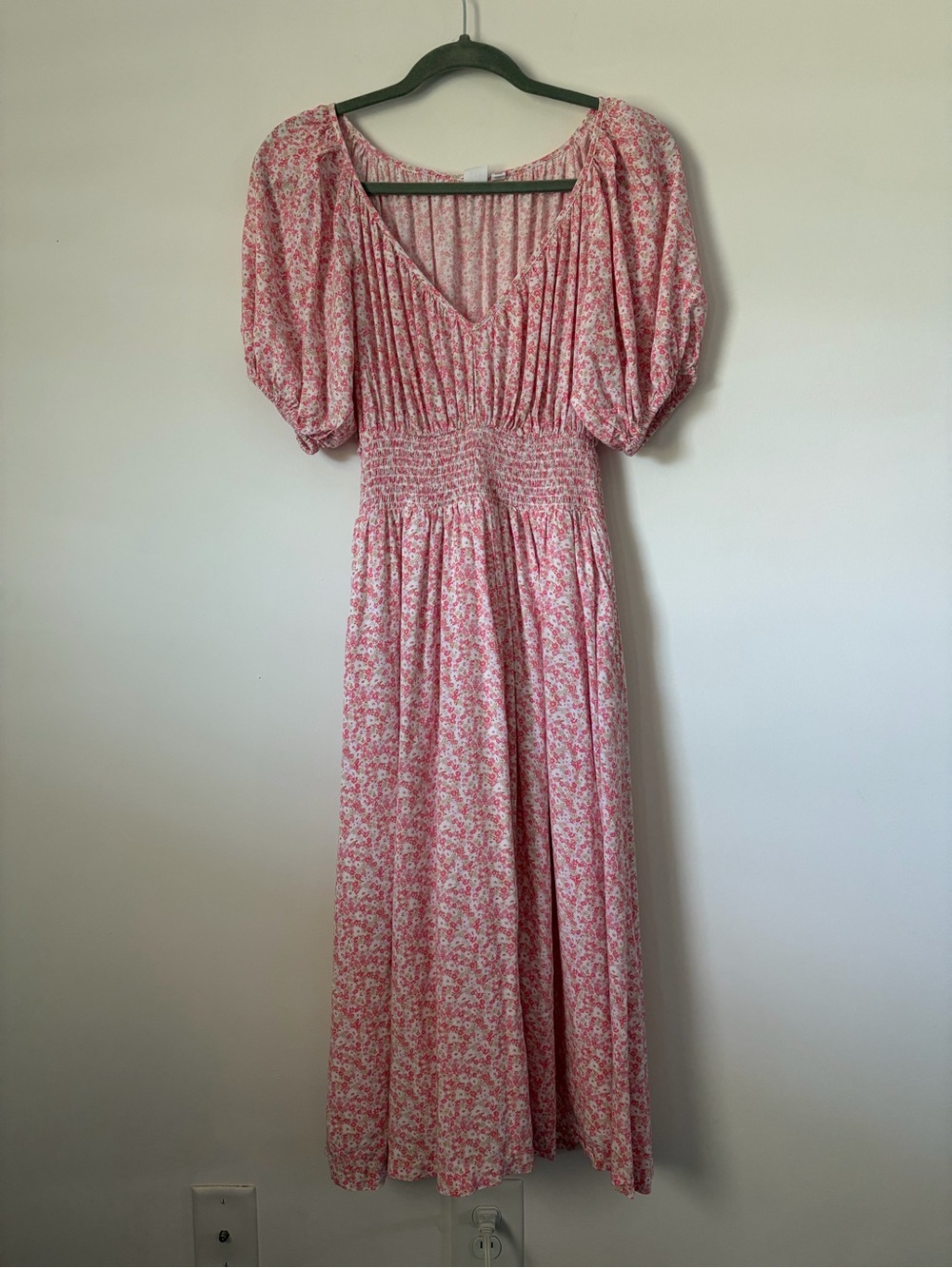 GAP women’s cottagecore midi dress pockets ditsy floral church size M